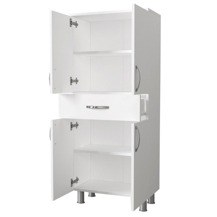 Hanah Home Arizona 4 Kapak Armario de Baño Blanco 59.4x140x31.5 cm